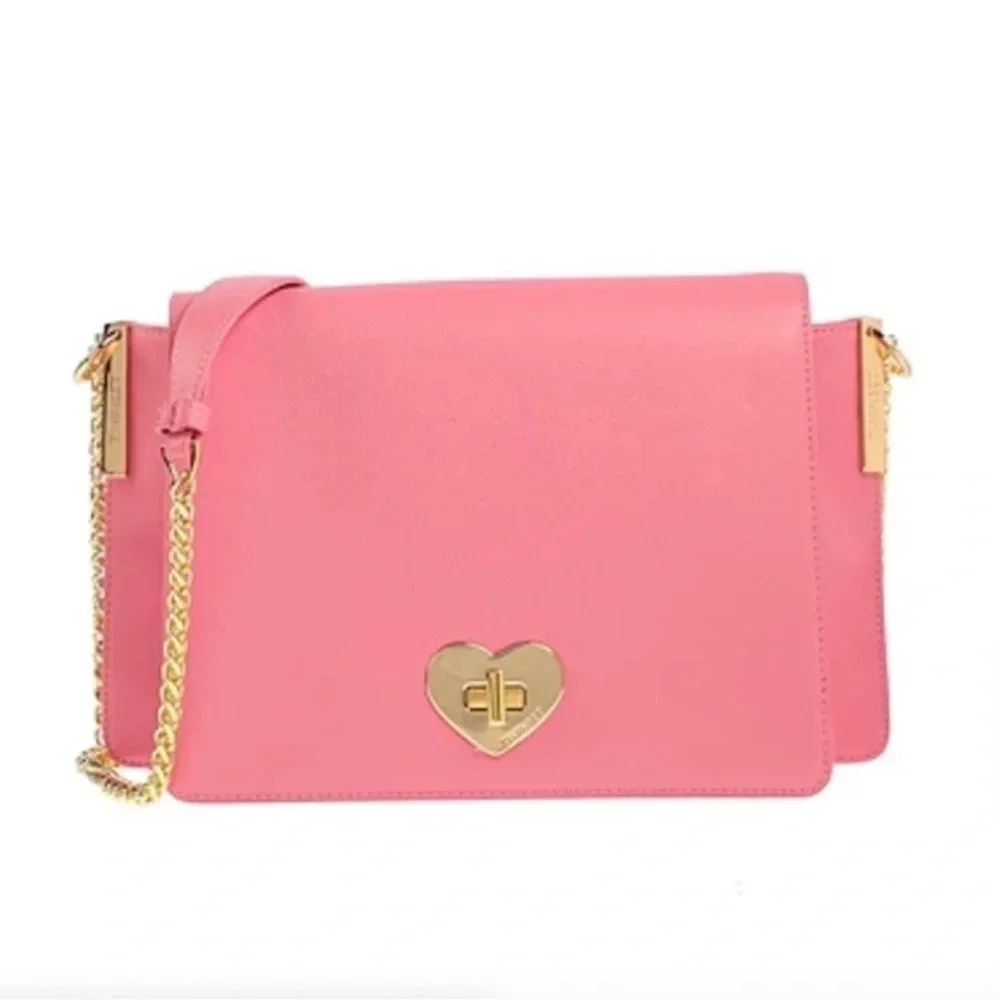 NEW Twinset Italy Gorgeous Pink Eco Vegan Leather Crossbody Shoulder Bag Purse